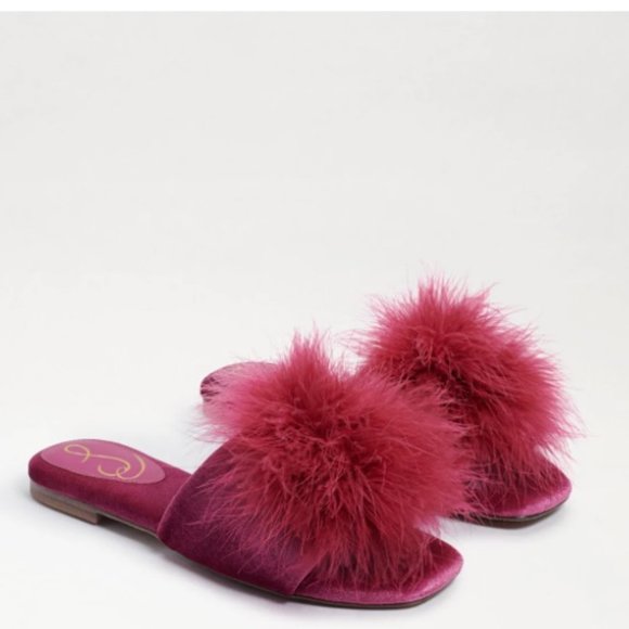 (SOLD) $89 *NEW* SAM EDELMAN Feather Slipper - Picture 11 of 11
